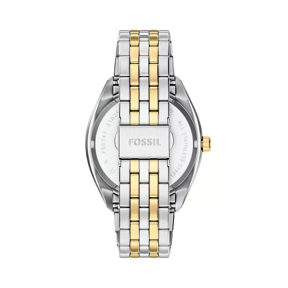 Fossil Campbell 42mm Blue Dial Two Tone Stainless Steel Bracelet Watch image number 3