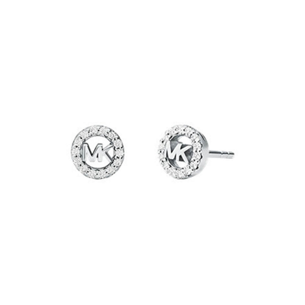 Michael Kors Sterling Silver Cubic Zirconia Necklace & Earrings Gift Set