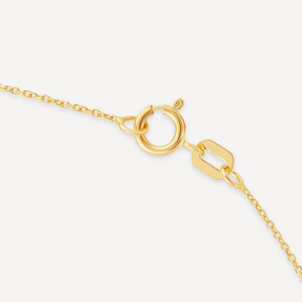 9ct Yellow Gold Milan Filigree Rectangular Disc Double Chain Necklet image number 3