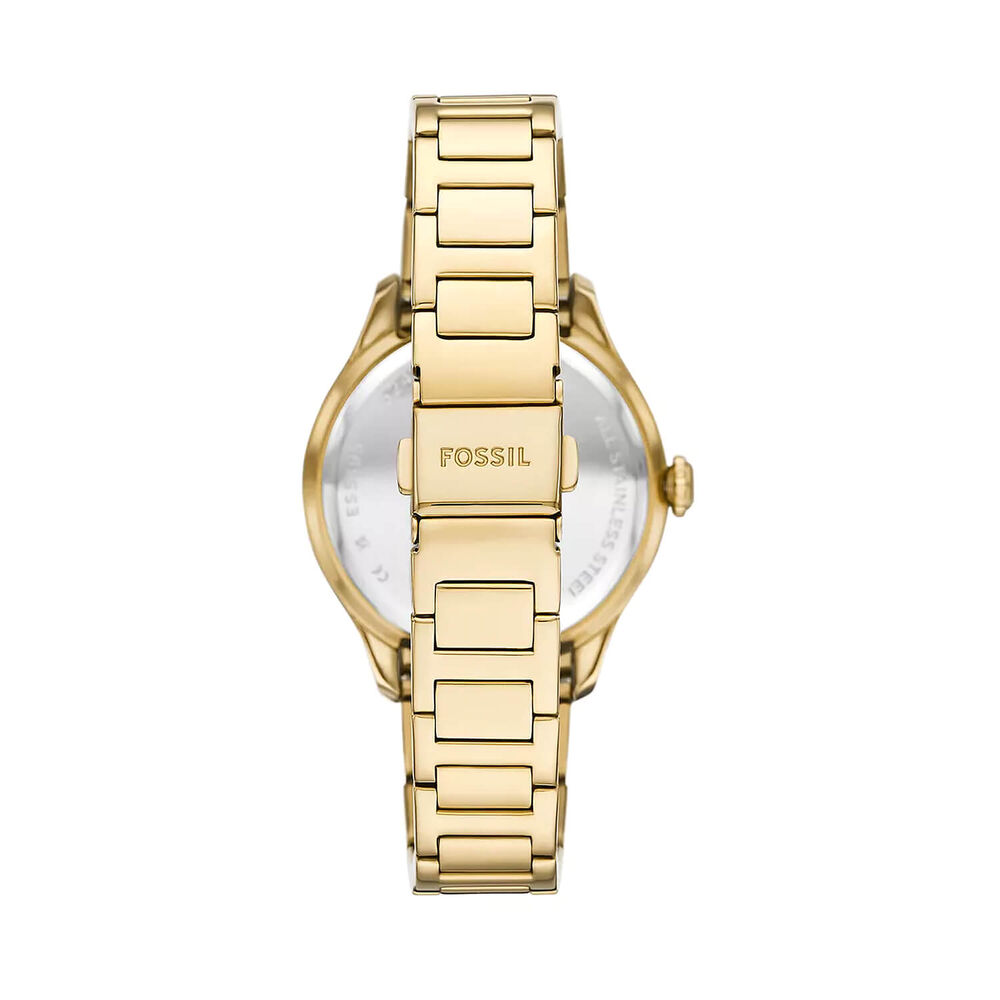 Fossil Gilmore 38mm Silver Dial Gold Tone Stainless Steel Bracelet Watch image number 1