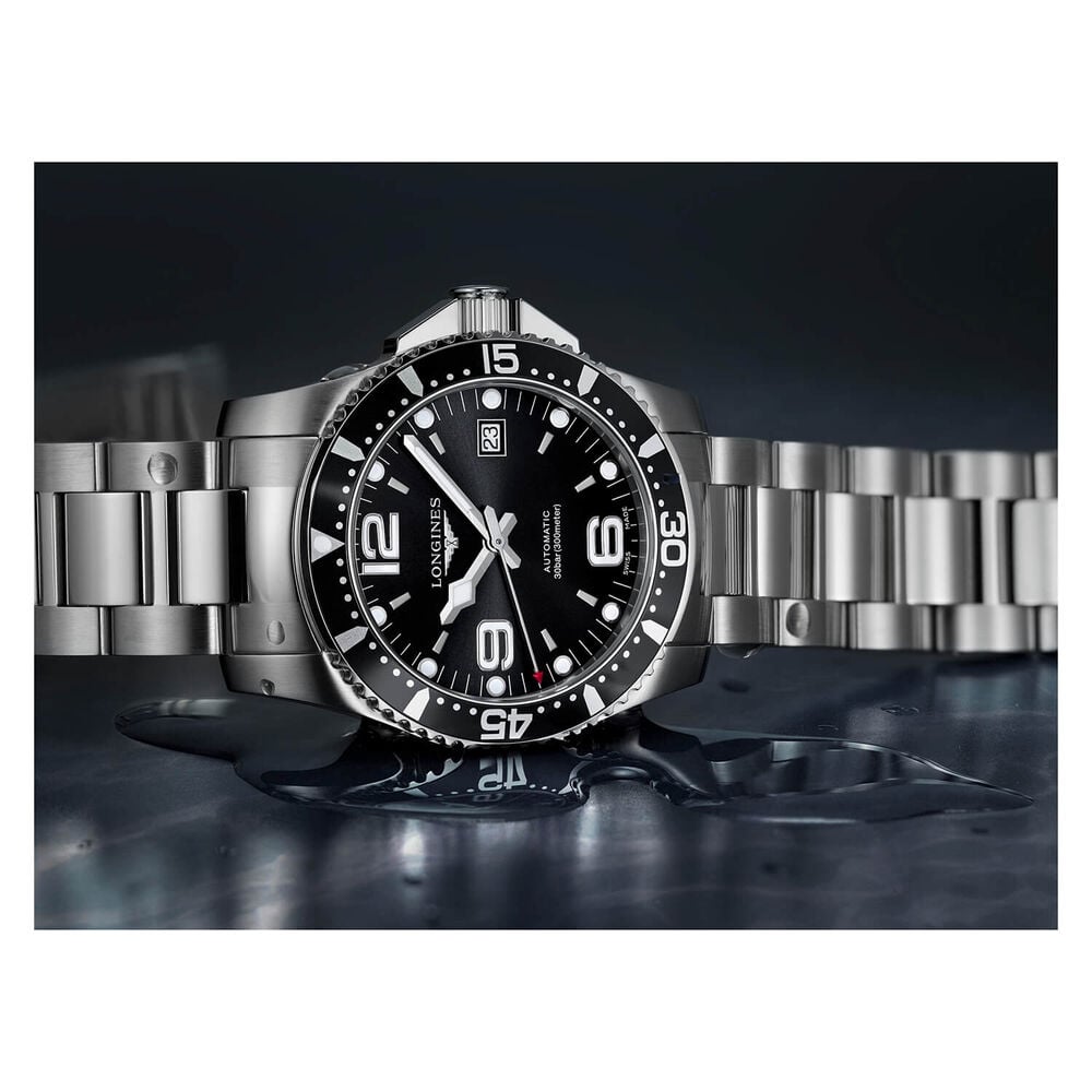 Longines HydroConquest Automatic Black Dial Stainless Steel Bracelet Watch image number 5