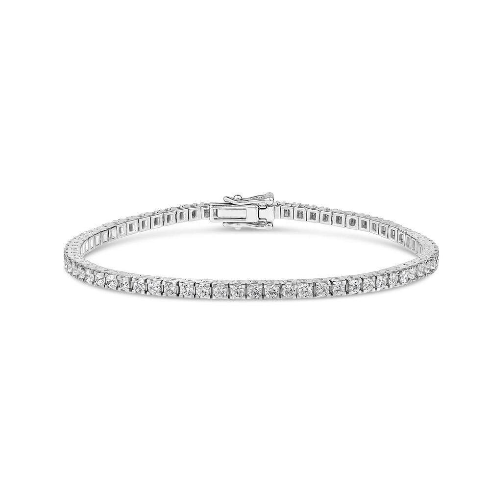 Born 9ct White Gold 3.00ct Lab Grown Diamond Tennis Bracelet image number 0