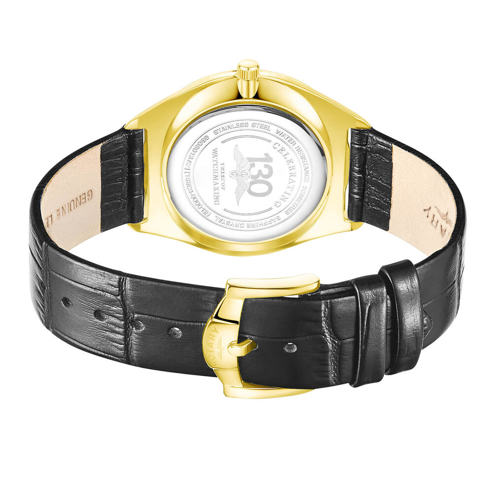 Rotary Ultra Slim 38mm Silver Dial Black Leather Strap Watch