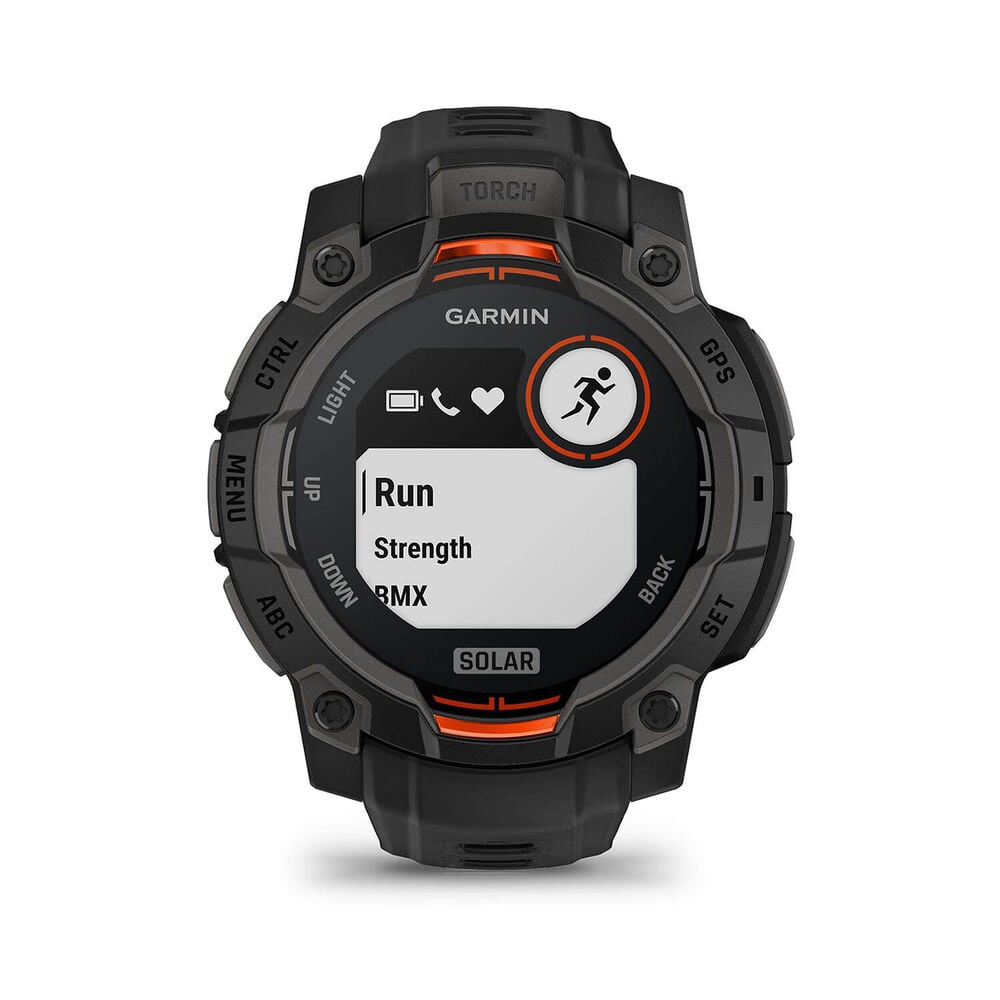 Garmin Instinct 3 Solar 45mm Black Bezel & Silicon Strap Watch image number 6