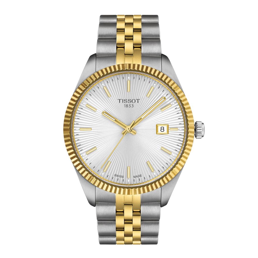 Tissot Ballade 40mm Silver Dial Yellow Gold PVD Steel Bracelet Watch image number 0