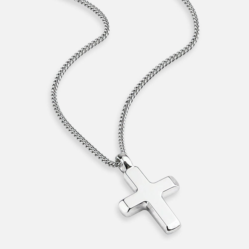 Sterling Silver Polished Cross Pendant