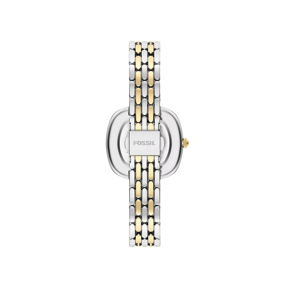 Fossil Emerson 30mm Silver Dial Two Tone Steel Bracelet Watch