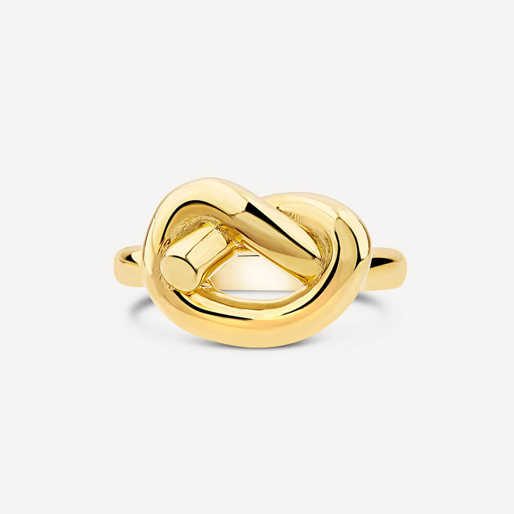 Yellow Gold Plated Sterling Silver Love Knot Ring