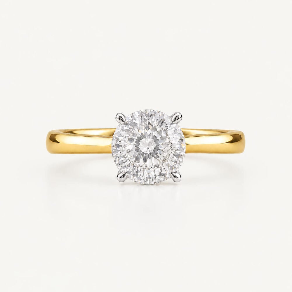 Born Nova 18ct Yellow Gold 2.00ct Round Lab Grown Diamond Solitaire Ring
