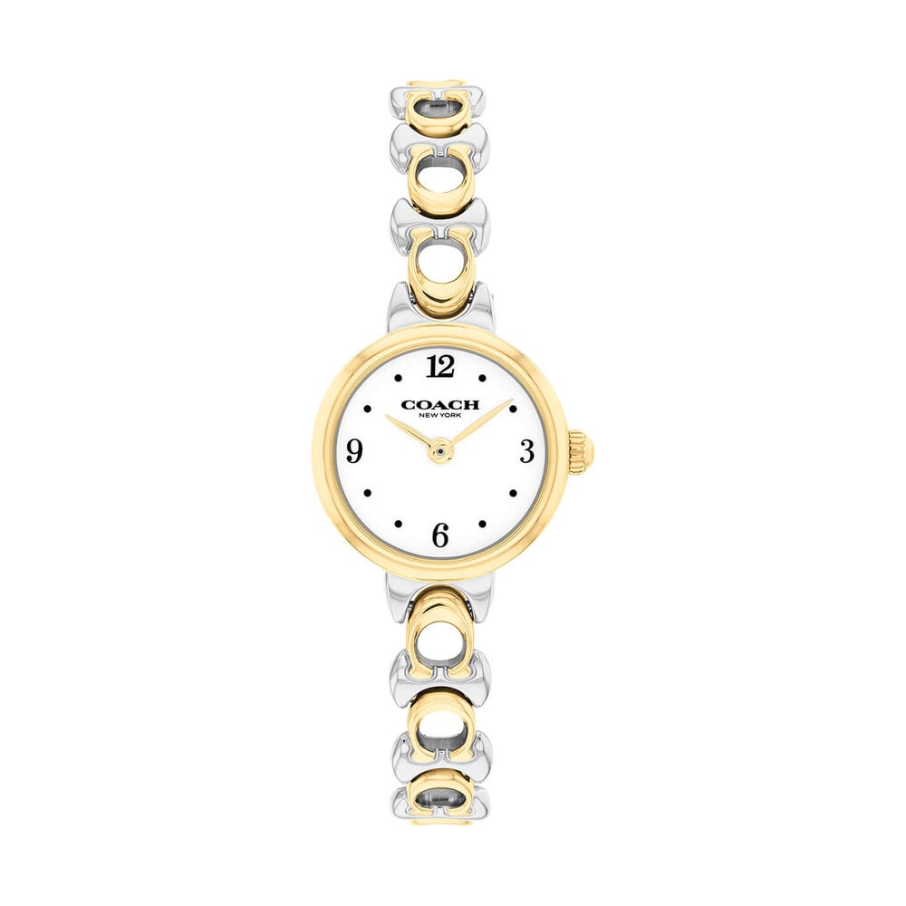 Coach Iris 22mm White Dial Two-Tone Tone Steel Bracelet Watch