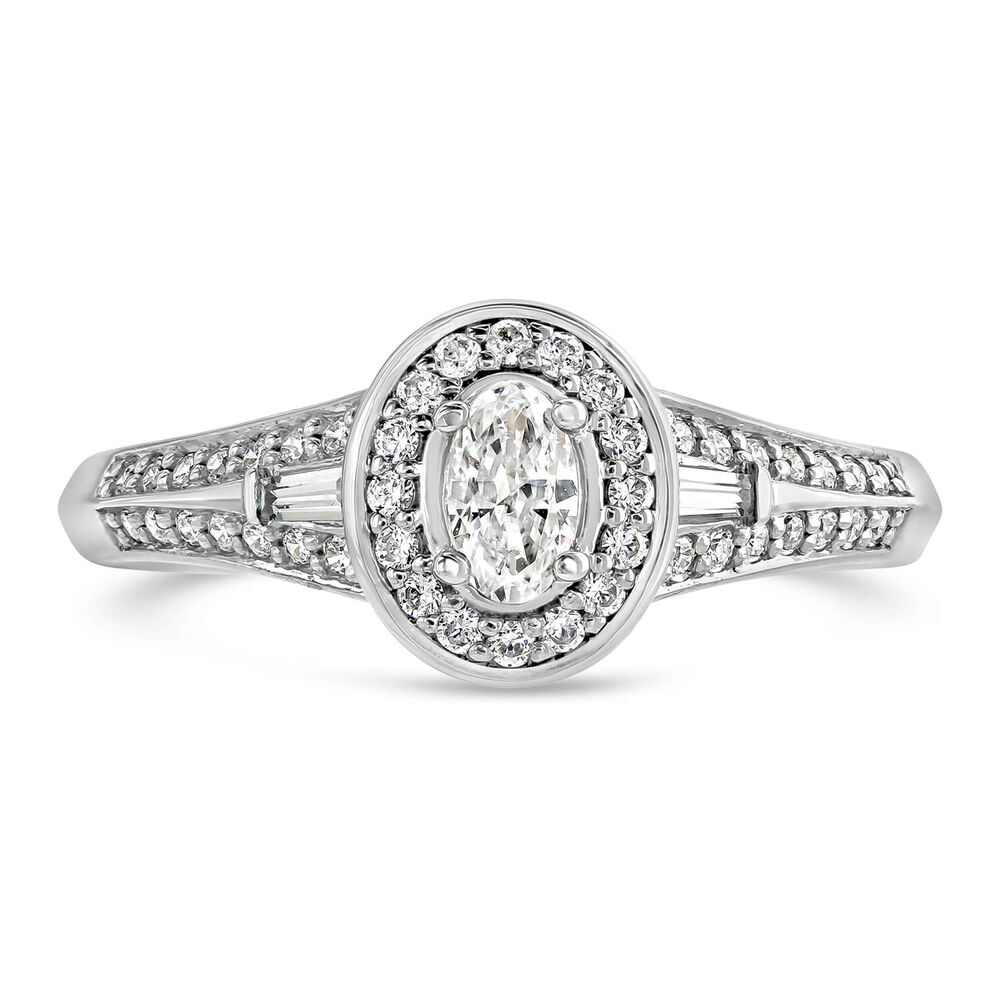 Northern Star 0.50ct Oval Diamond 18ct White Gold Ring