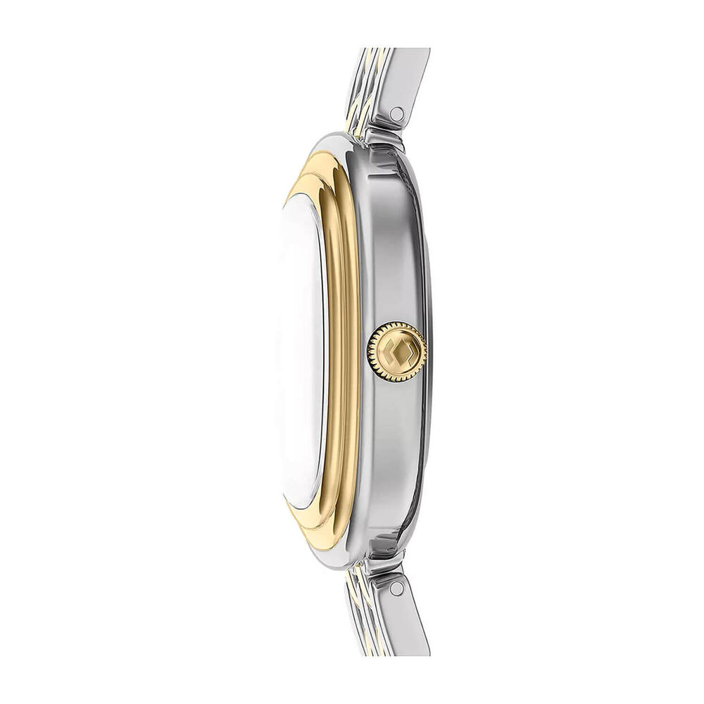 Fossil Emerson 30mm Silver Dial Two Tone Steel Bracelet Watch