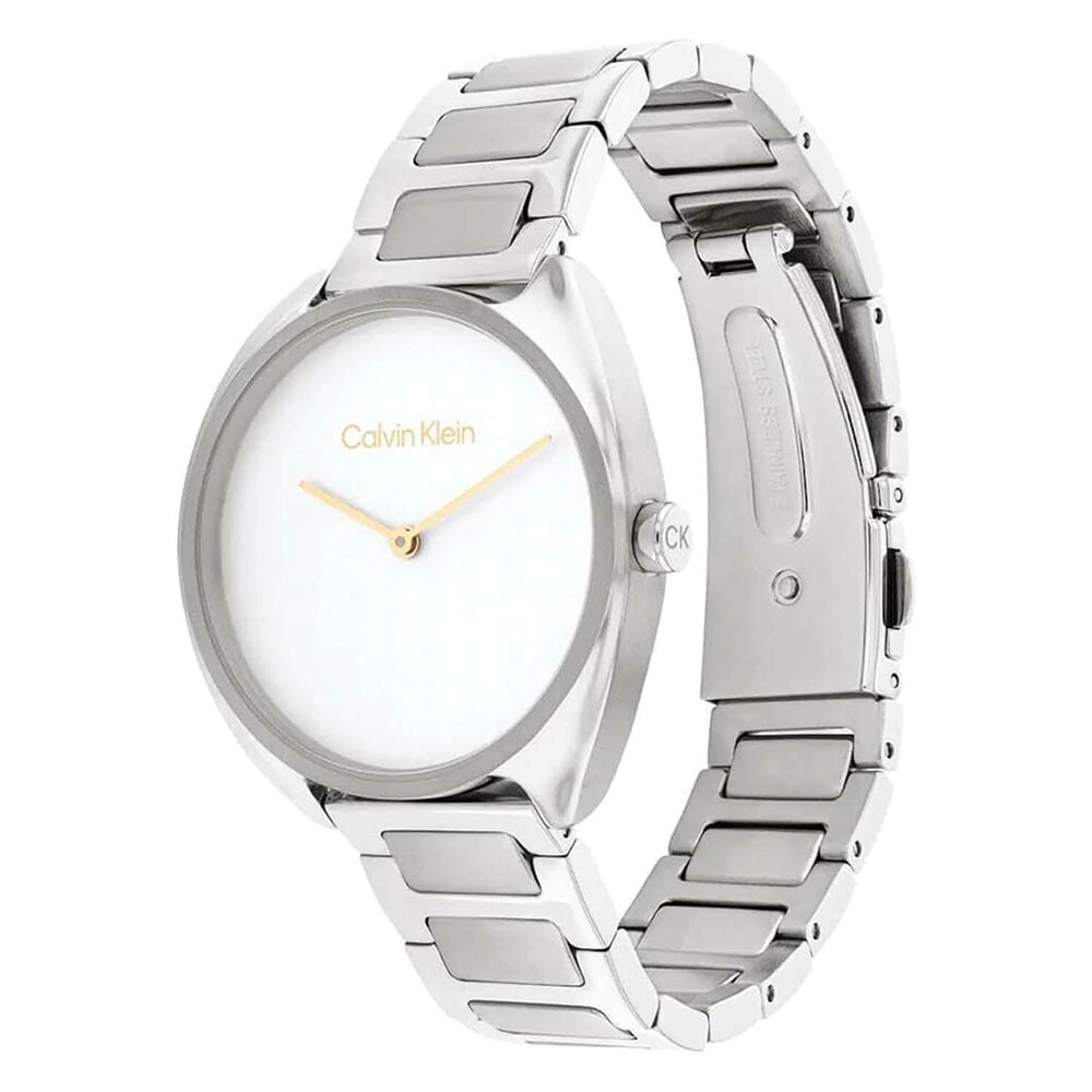 Calvin Klein Adorn 34mm White Dial Steel Bracelet Watch