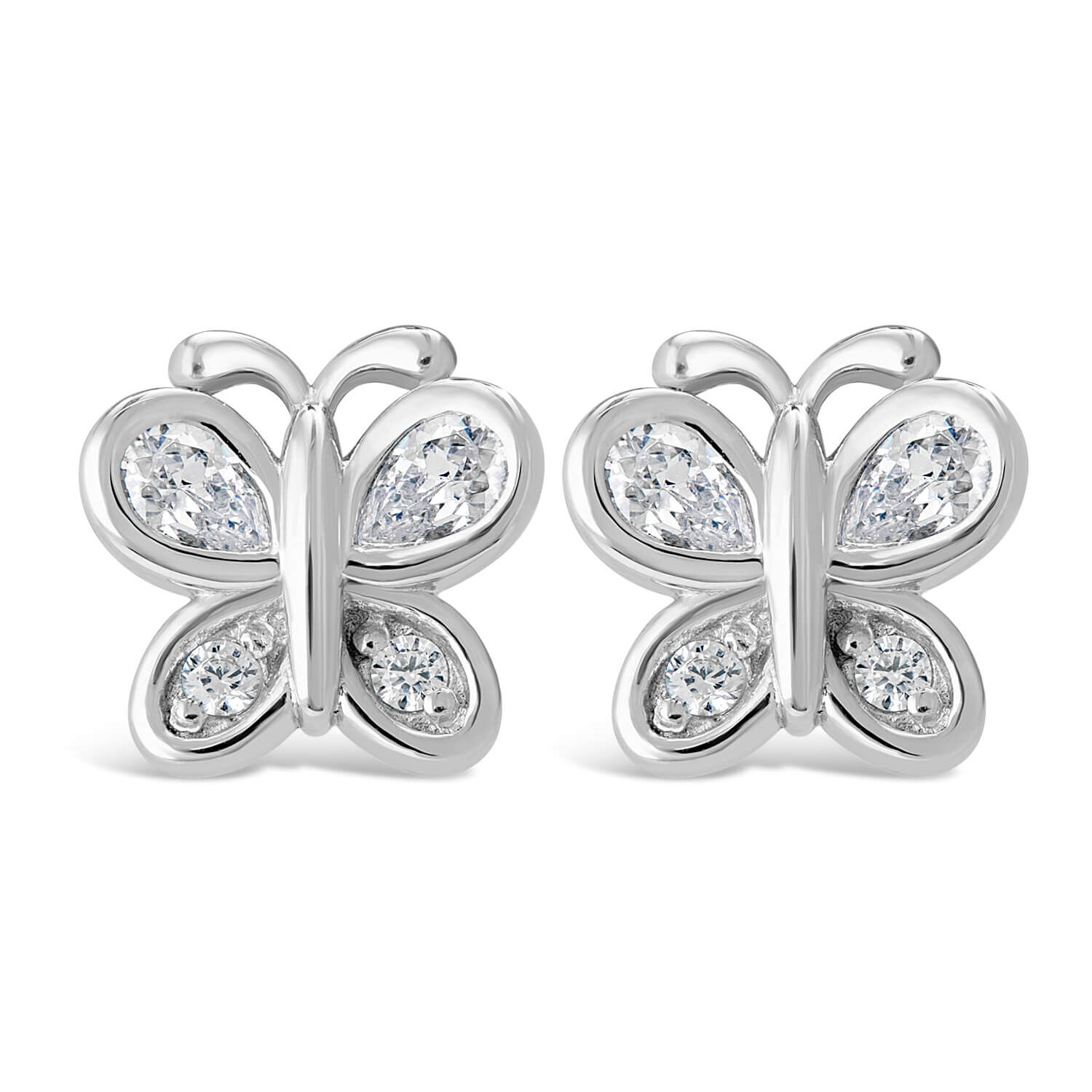 Cubic zirconia butterfly earrings sale