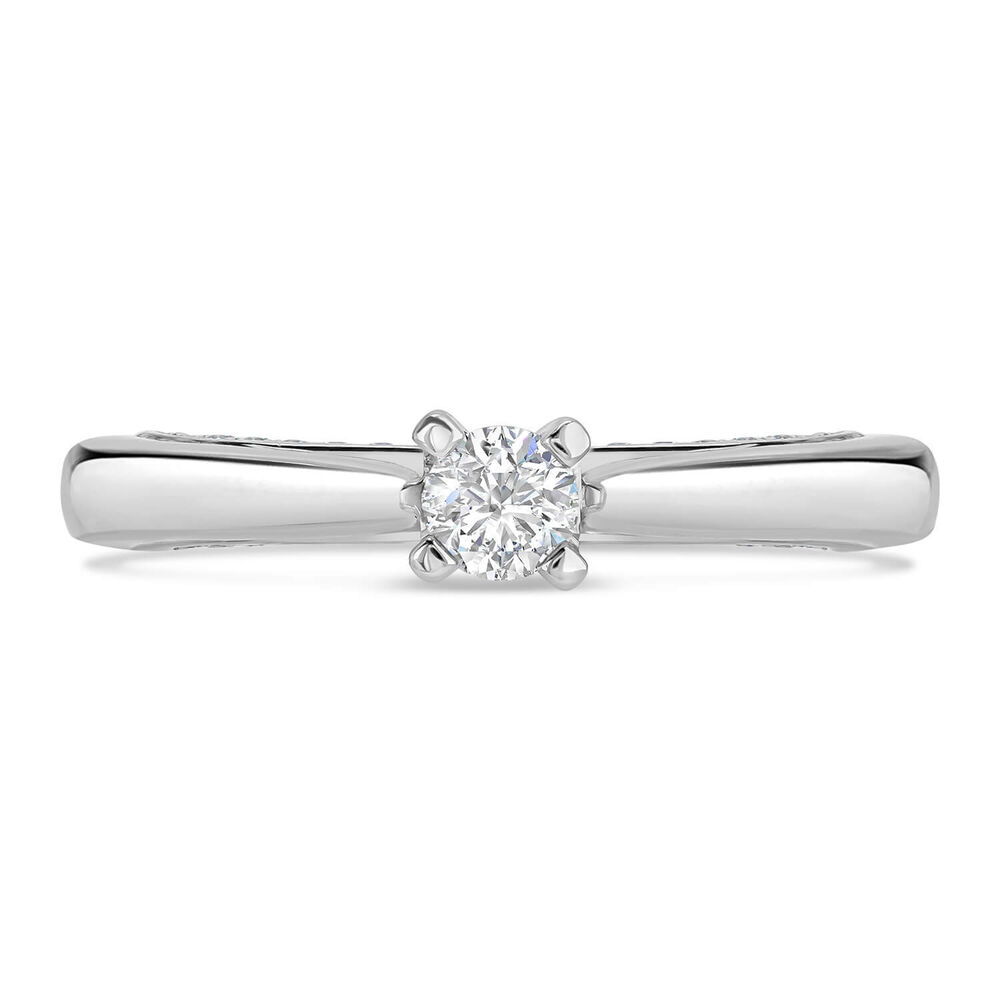 Northern Star 0.37ct Diamond 18ct White Gold Sides Ring