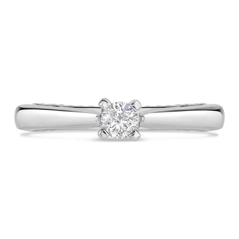 Northern Star 0.37ct Diamond 18ct White Gold Sides Ring image number 2