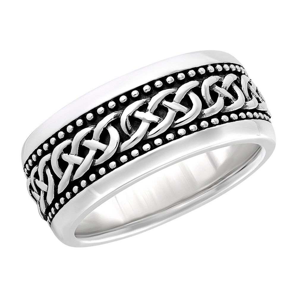 Solvar Sterling Silver Celtic Pattern Ring