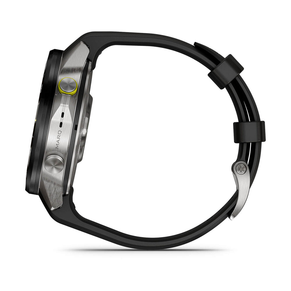Garmin MARQ Athlete (Gen 3) 47mm Grade 5 Titanium Case Black Silicone Rubber Strap Watch