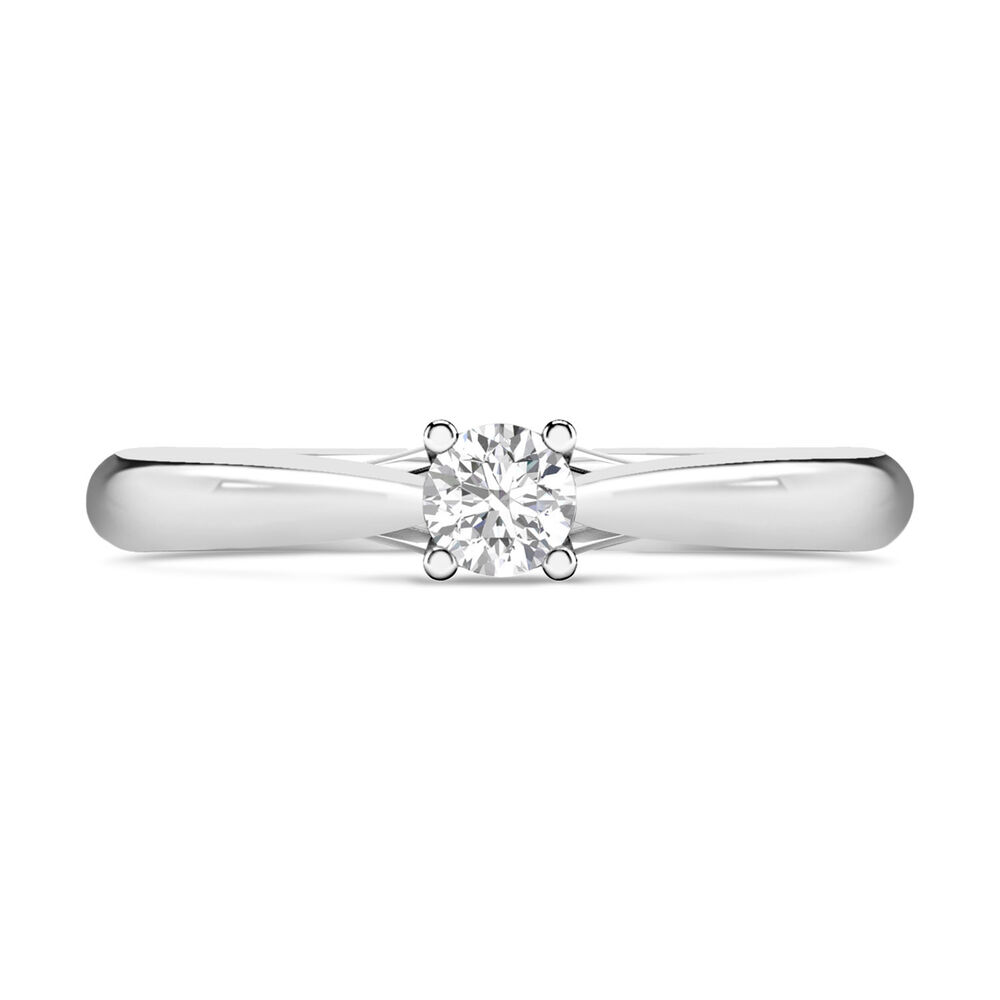 Platinum 0.25ct Round Diamond Orchid Setting Ring