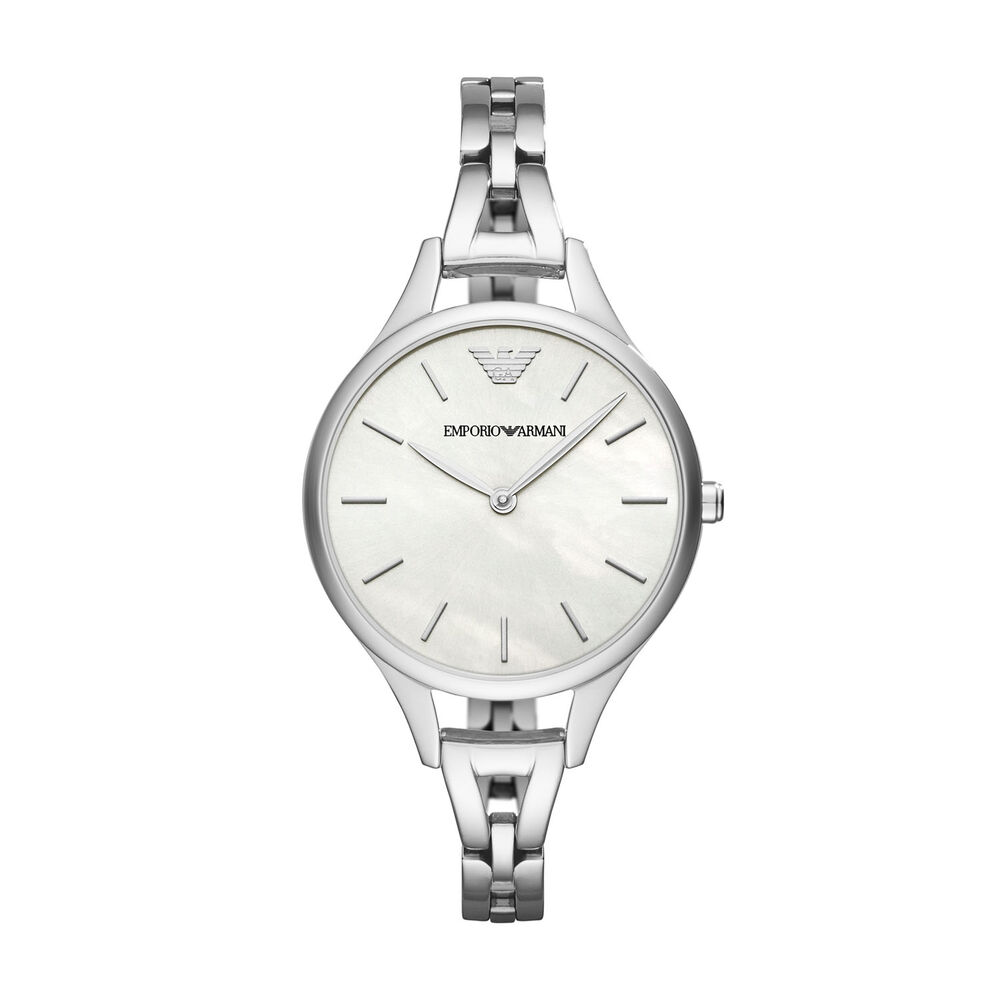 Emporio Armani Silver-Tone Ladies Bracelet Watch
