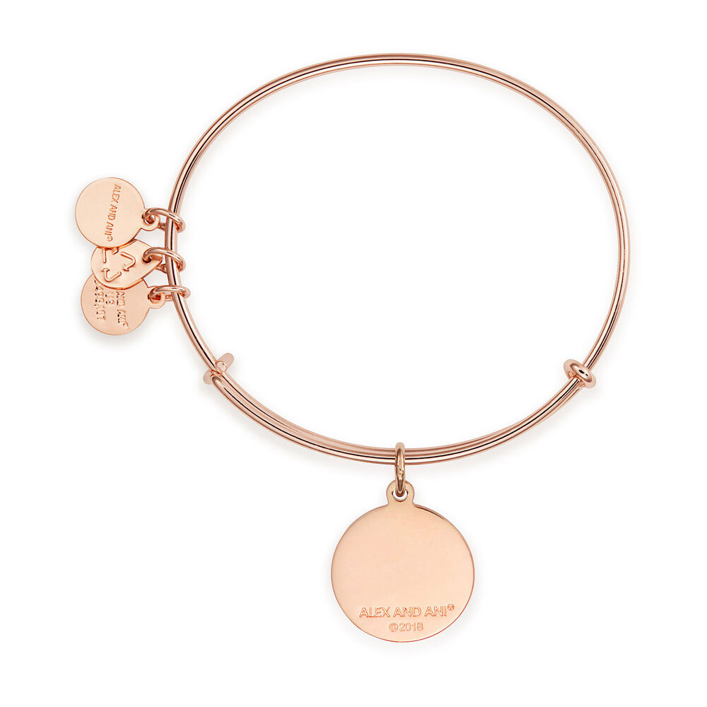 Alex And Ani Words Are Powerful Blessed Rose Gold Charm Bangle image number 1