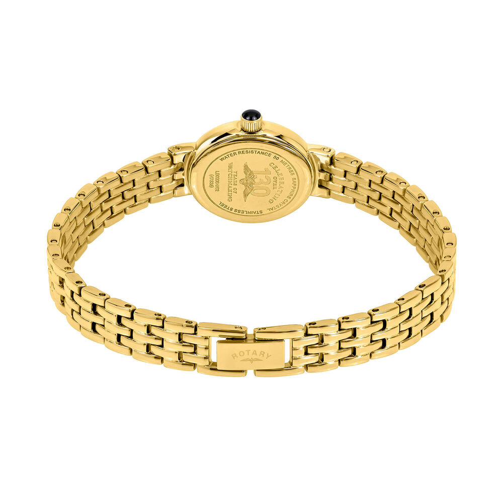 Rotary Cocktail 18mm White Dial Gold Plated Stainless Steel Bracelet Watch