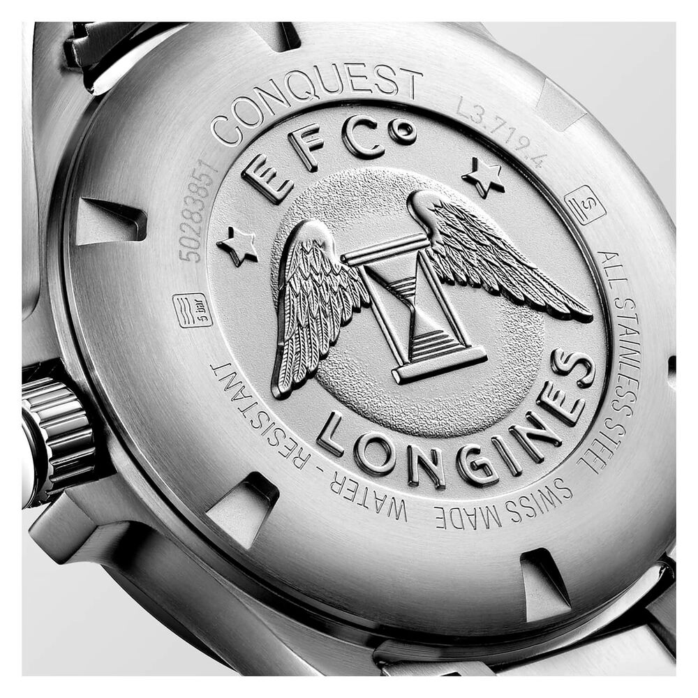 Longines Conquest V.H.P. Black Dial & Steel Bracelet Watch image number 2