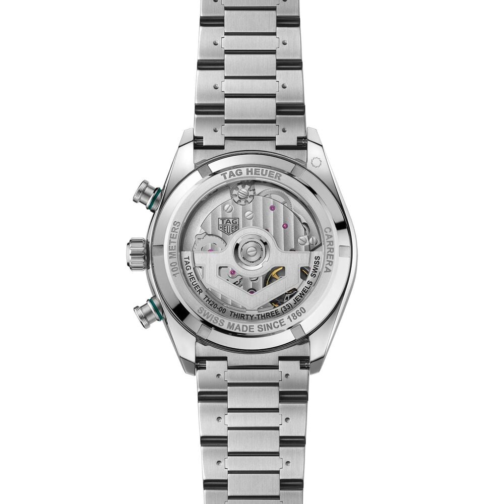 TAG Heuer Carrera Chronograph Sport 42mm Green Dial Steel Bracelet Watch