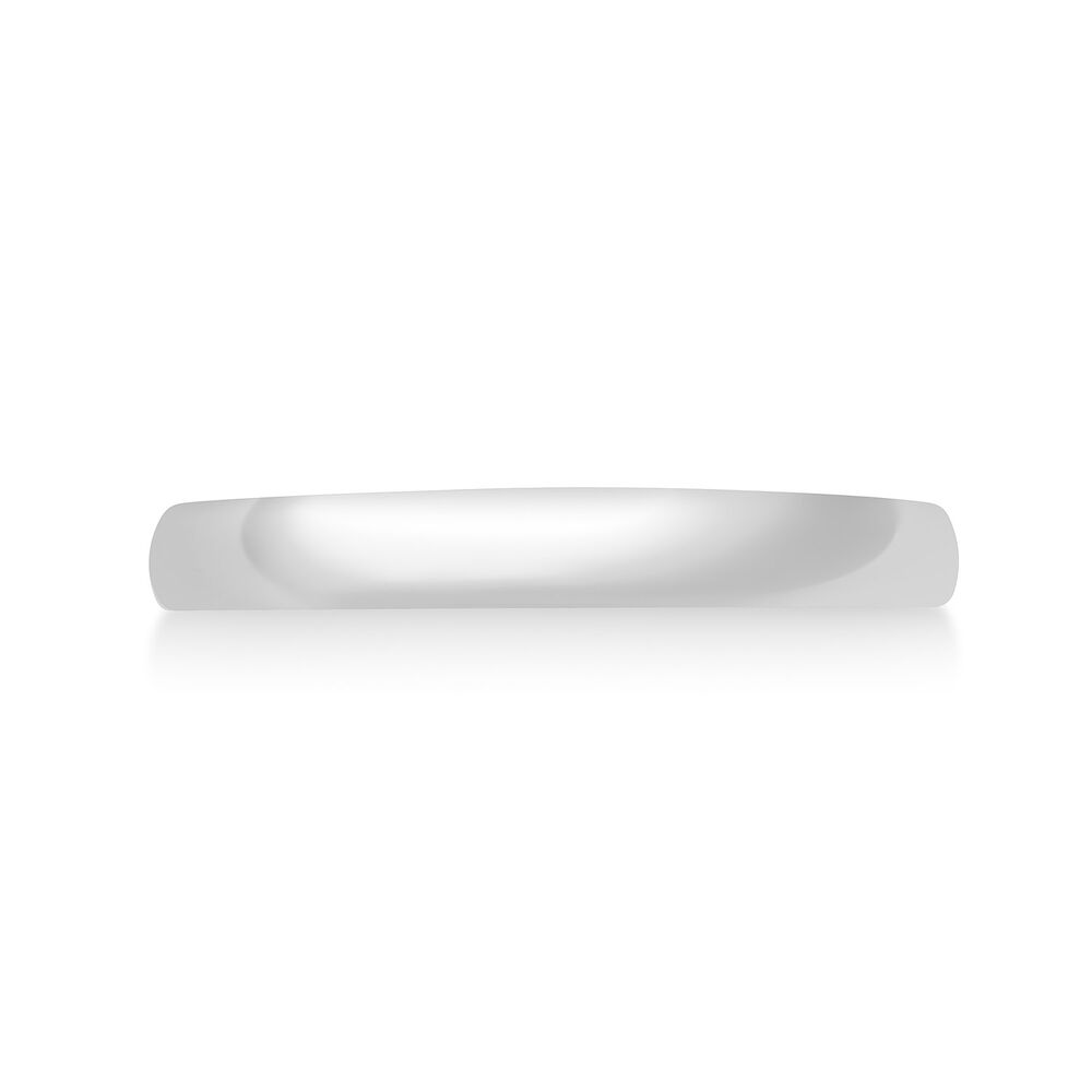 9ct White Gold 3mm Gents Wedding Ring image number 1