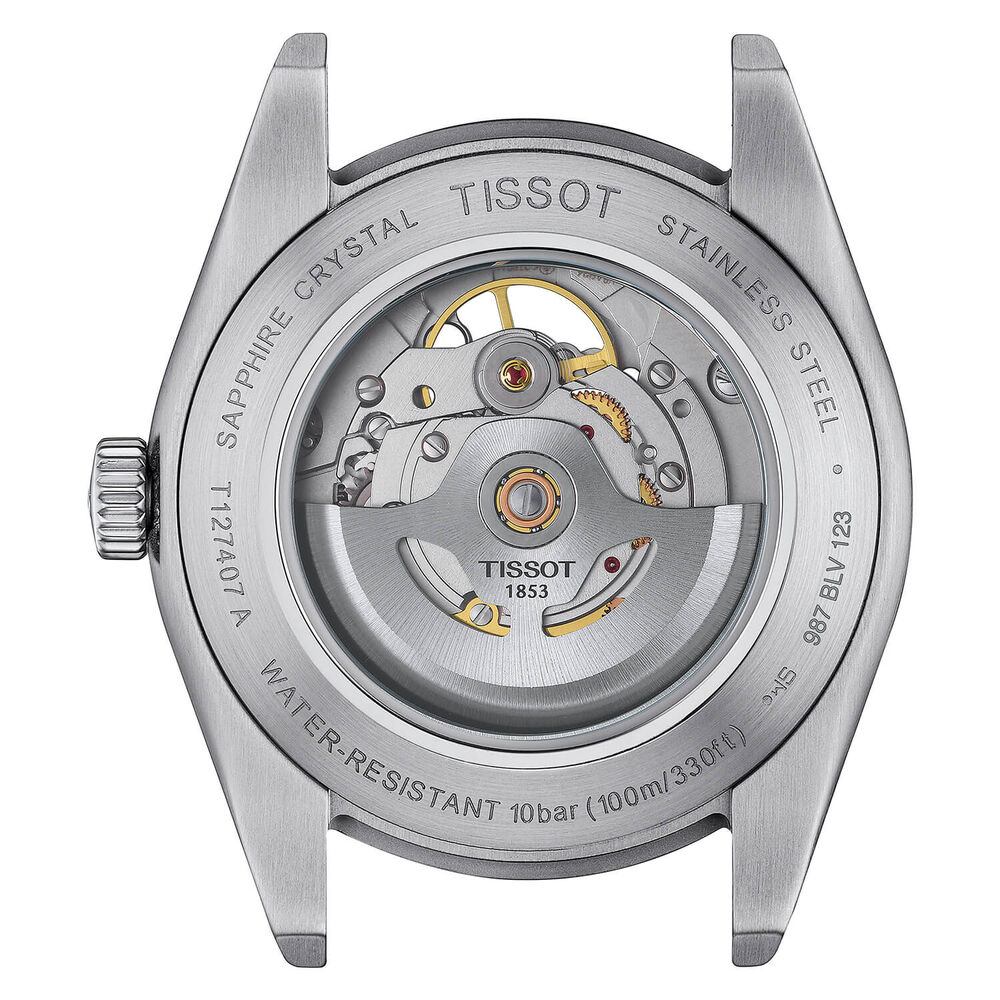 Tissot Gentleman 40mm Blue Dial Open Heart Bracelet Watch image number 1