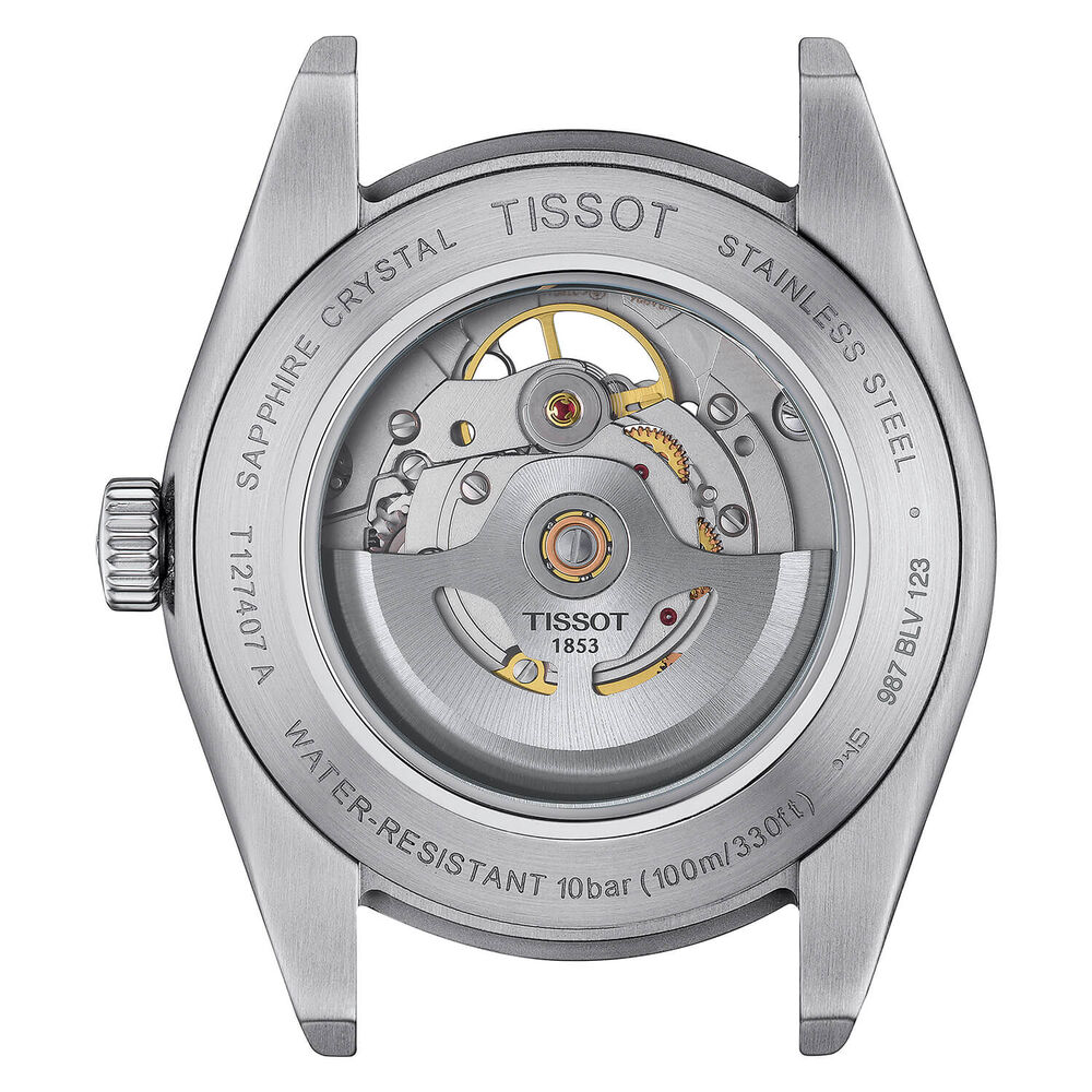 Tissot Gentleman 40mm Blue Dial Open Heart Bracelet Watch