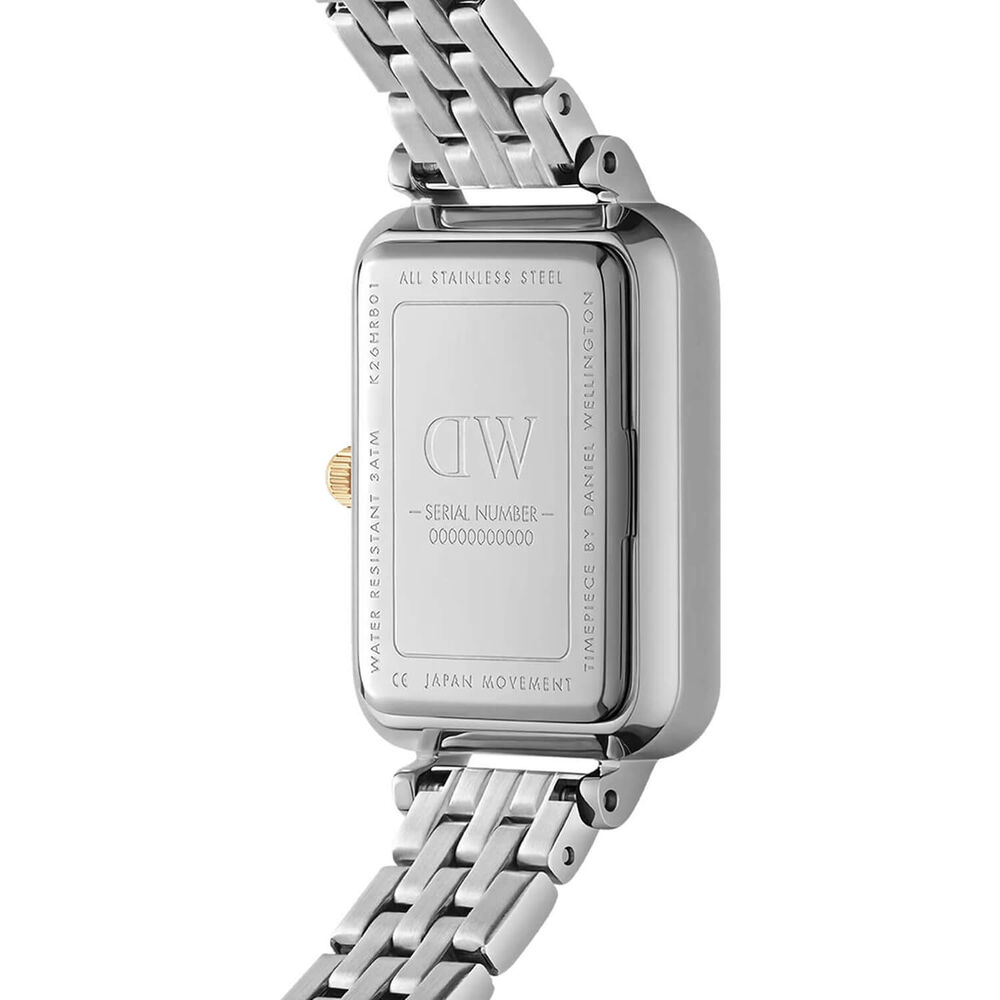 Daniel Wellington Quadro 20x26mm Mother of Pearl Dial Two Toned Stainless Steel Bracelet Watch image number 2