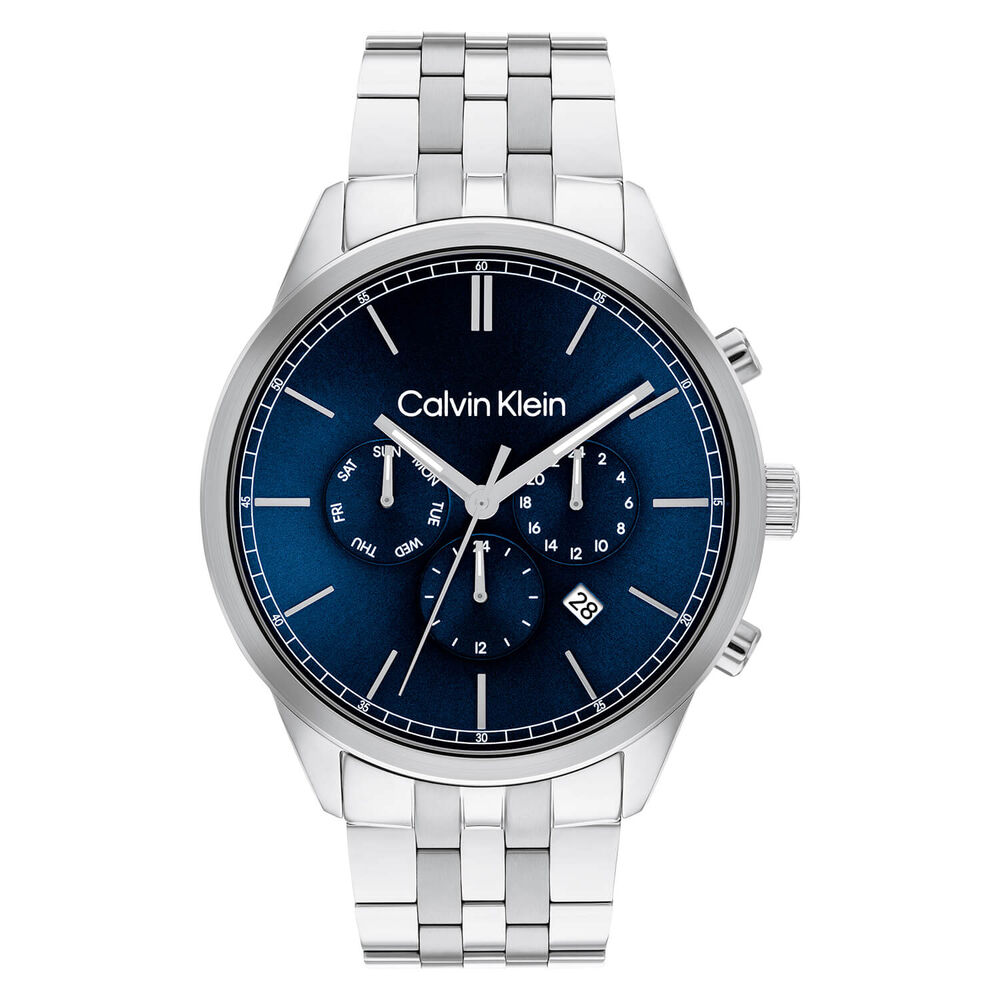 Calvin Klein Multi 44mm Navy Dial Steel Case Bracelet Watch