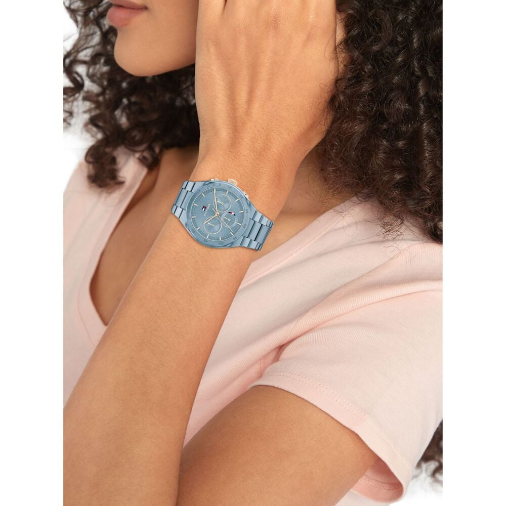 Tommy Hilfiger 38mm Blue Dial Blue IP Case & Bracelet Watch image number 3