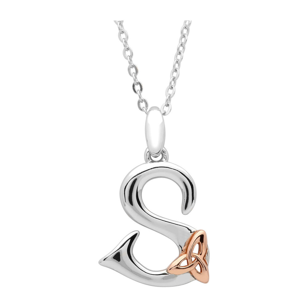 Sterling Silver Celtic 'S' Initial Pendant