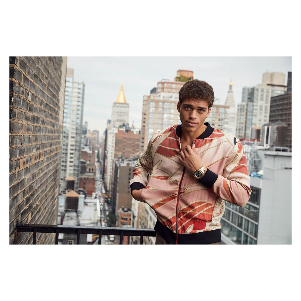 Bulova Marine Star Series A Automatic 45mm Black Dial Gold Tone Steel Bracelet Watch image number 5