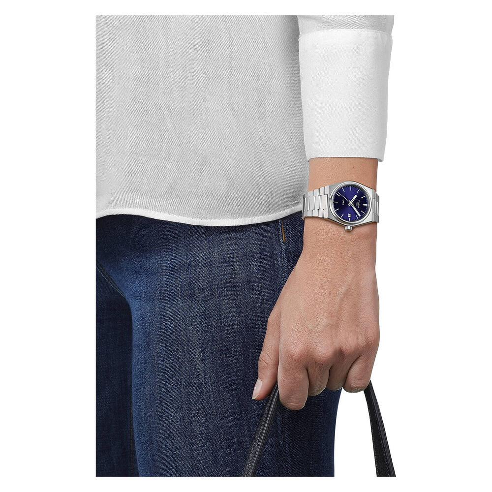Tissot PRX 35mm Dark Blue Stainless Steel Bracelet Watch image number 3