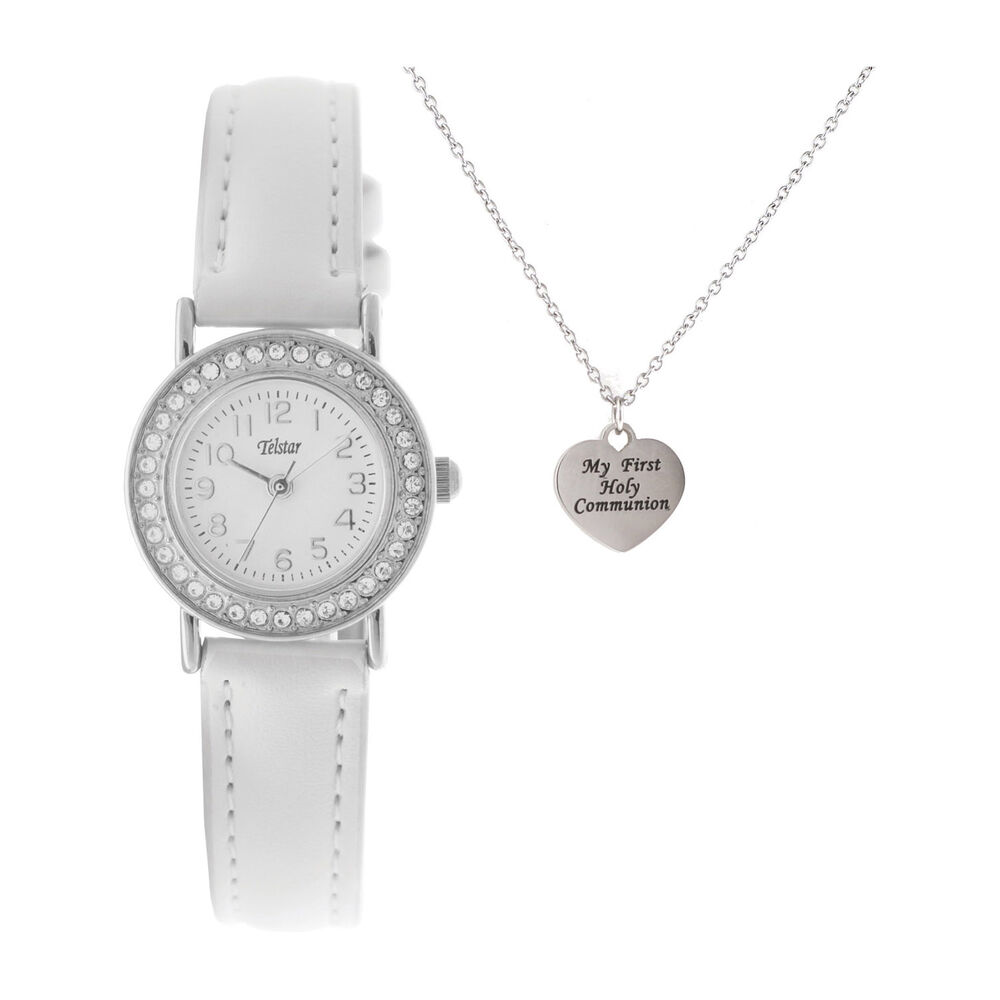 Telstar Crystal Watch & Communion Necklace Set