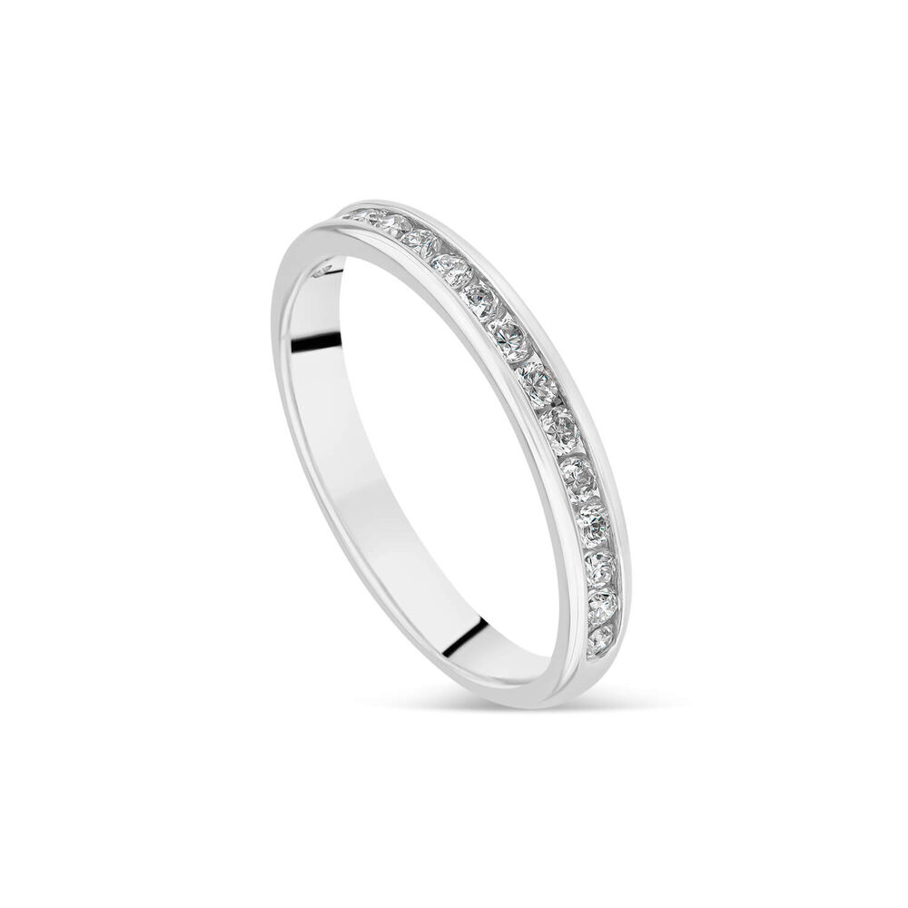 18ct White Gold 2.5mm 0.20ct Diamond Channel Set Wedding Ring- (Special Order)