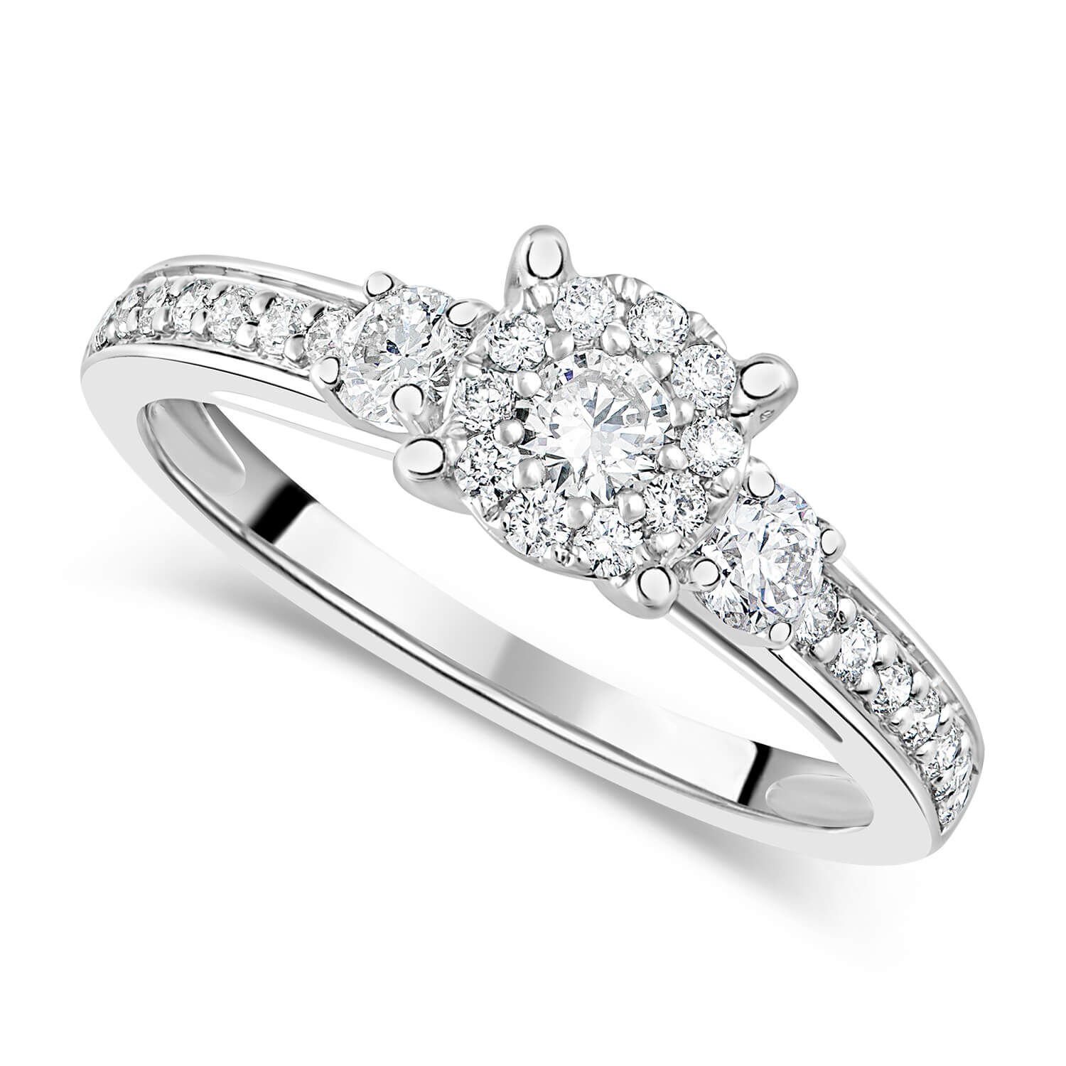 9ct white store gold engagement rings