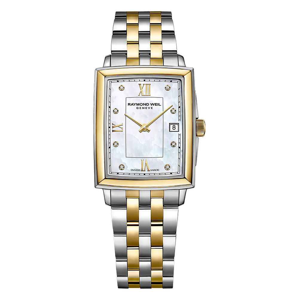 Raymond Weil Toccata Quartz Diamond MOP Two Tone Steel Yellow Gold PVD Case Bracelet Watch