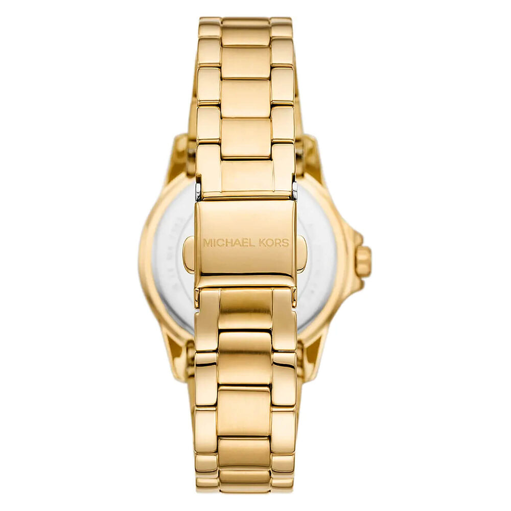 Michael Kors Mini Everest 33mm Pearlised Dial Yellow Gold PVD Case Watch