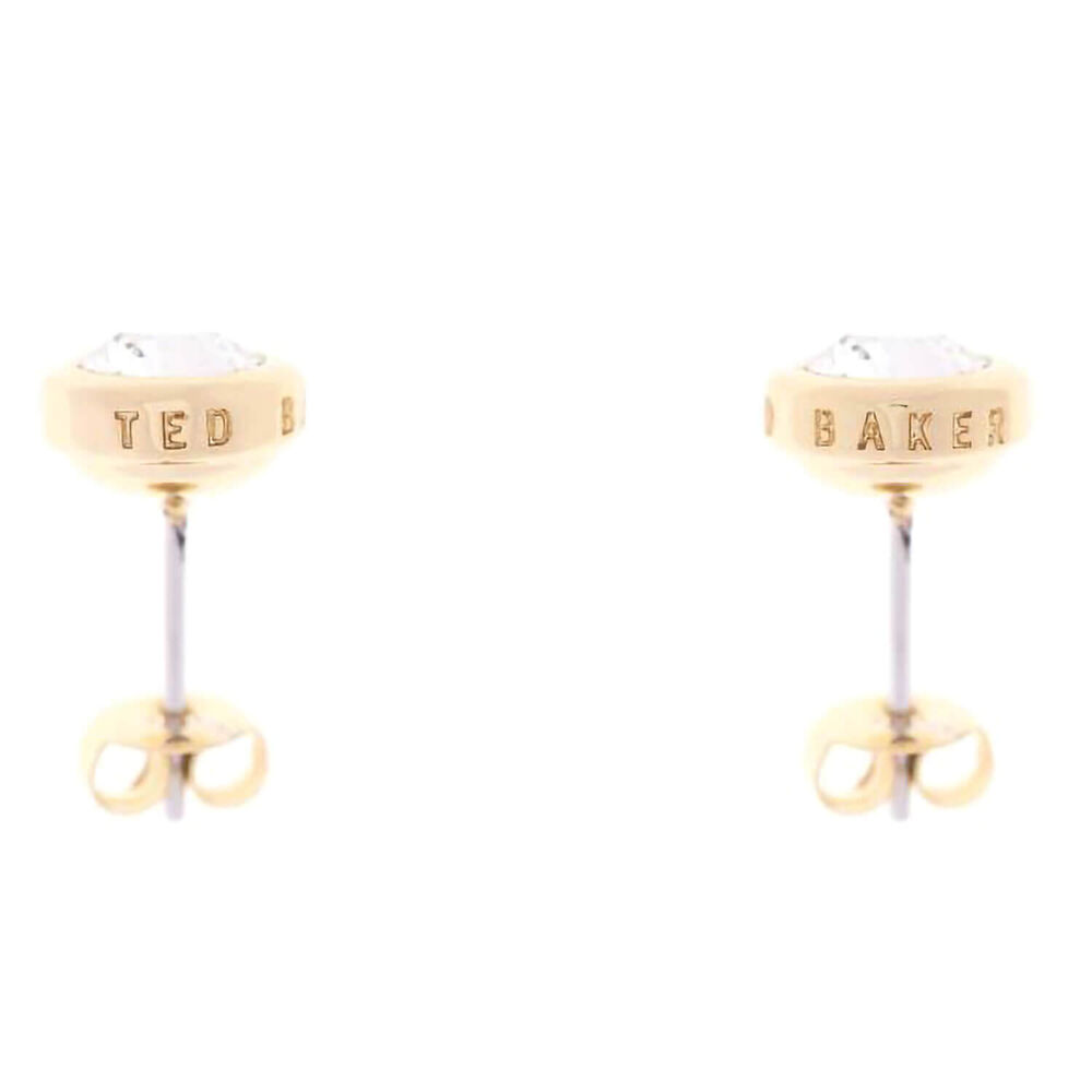 Ted Baker Sinaa Yellow Gold Plated Crystal Stud Earrings image number 2