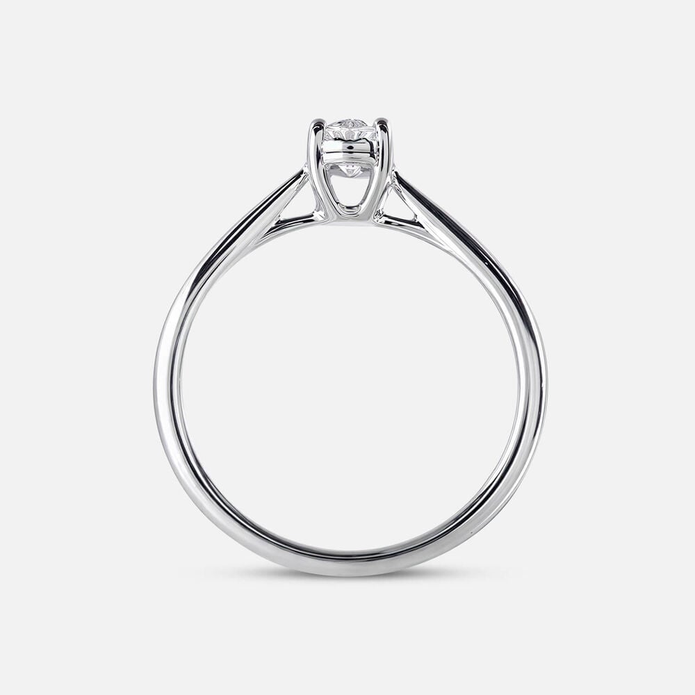 Prism 9ct White Gold 0.33ct Oval Diamond Solitaire Ring