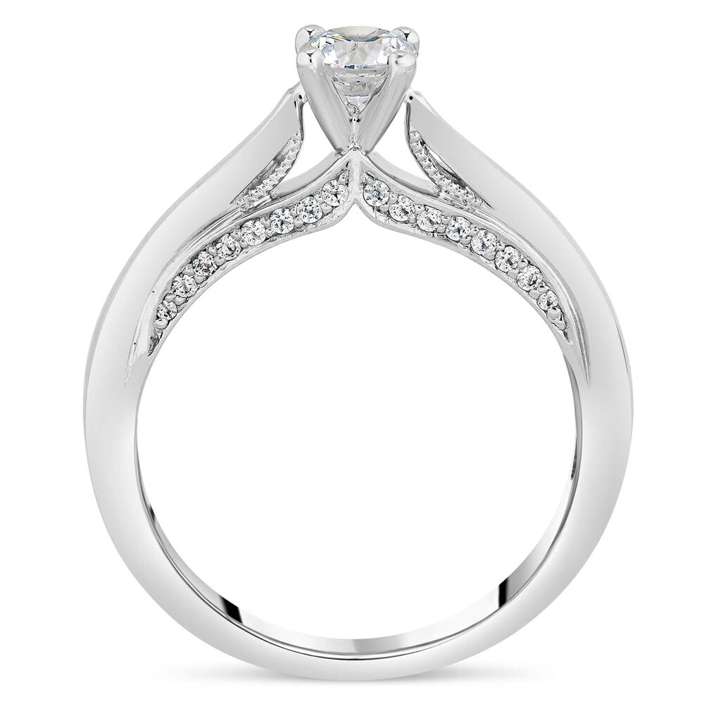 Northern Star 0.55ct Diamond 18ct White Gold Four Claw Solitaire Ring