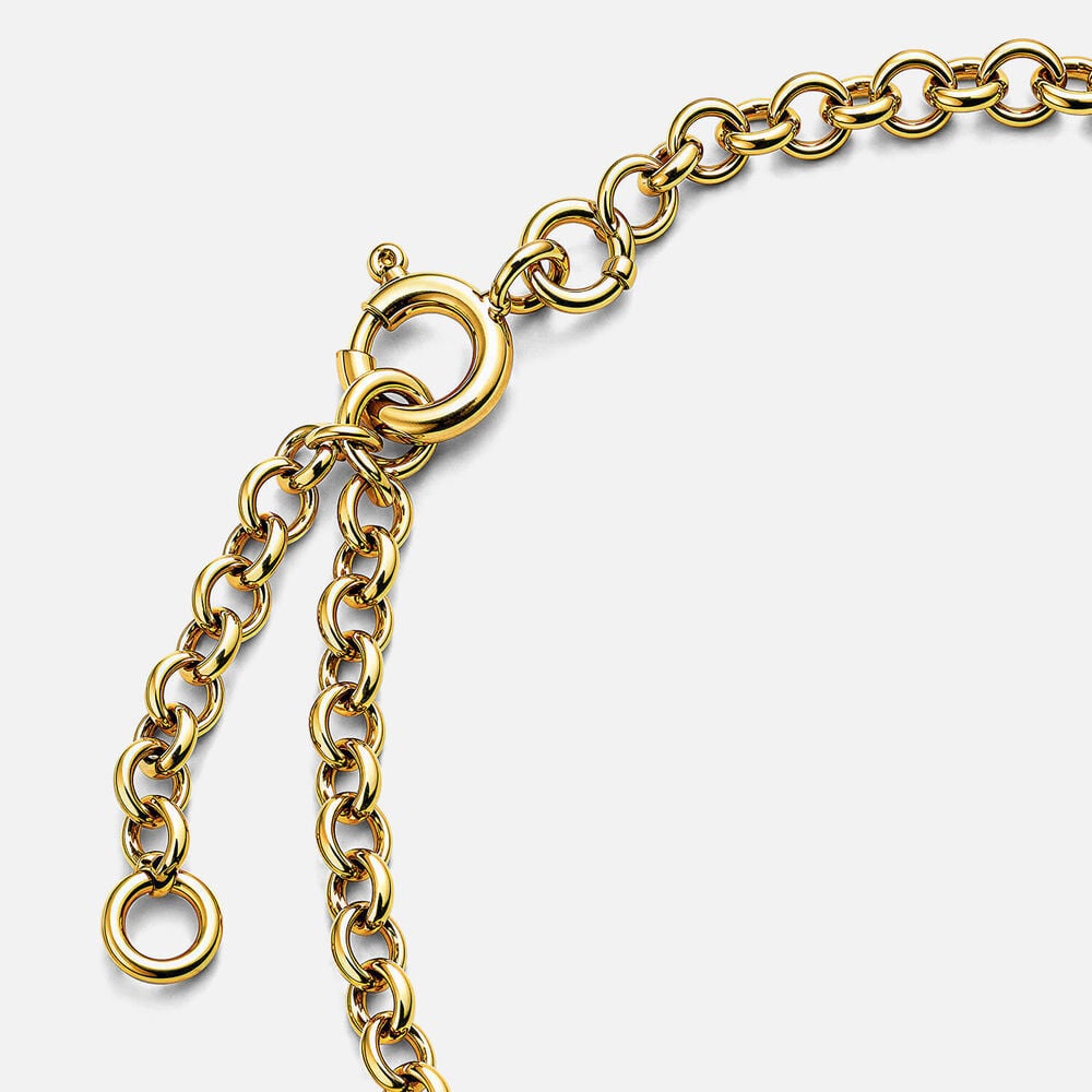 Yellow Gold Plated Sterling Silver Ladybird Charm Kids Bracelet