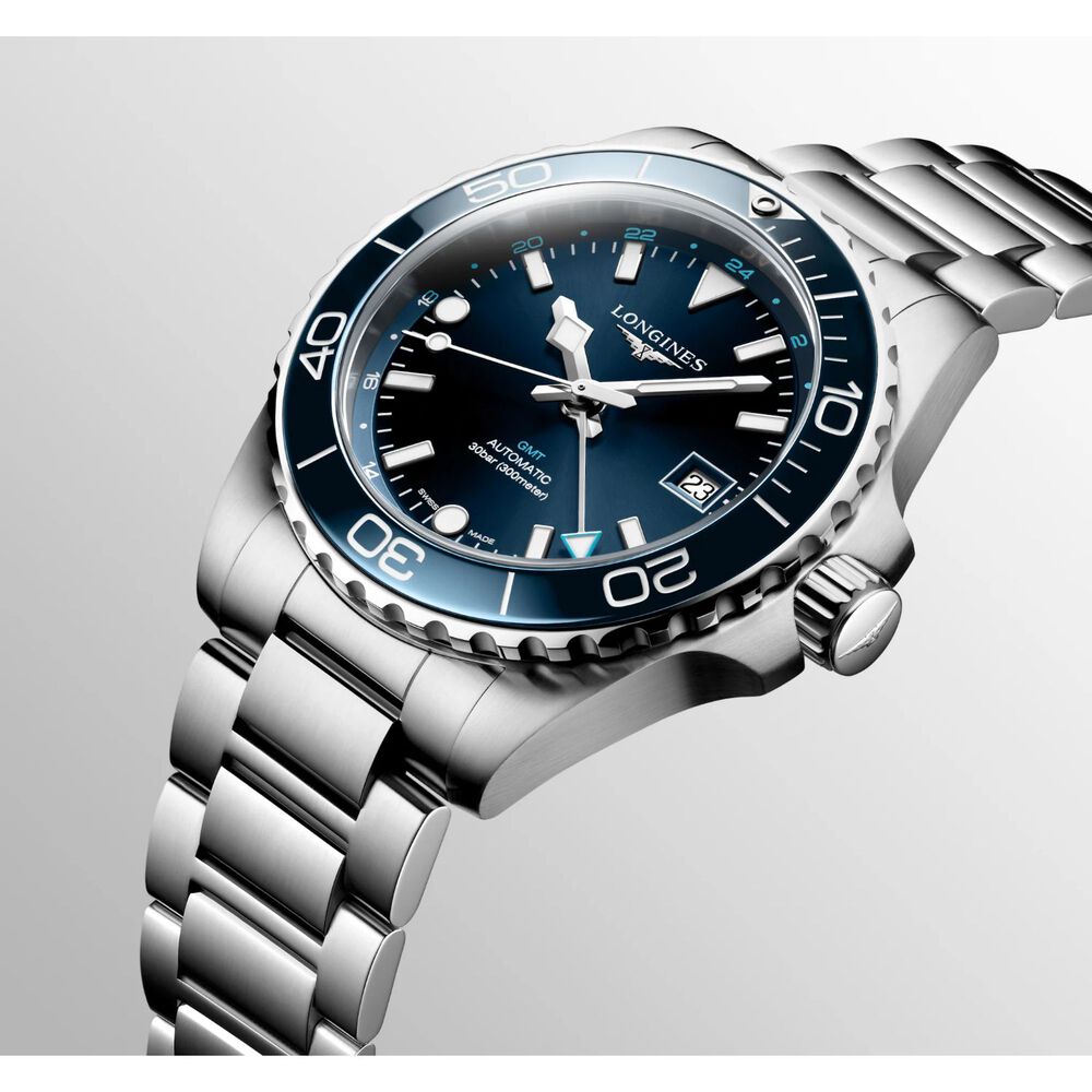 Longines Hydroconquest 41mm Sunray Blue Dial Steel Ceramic Case Watch