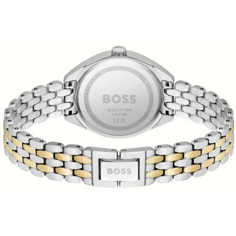 BOSS Mae 30mm 3 Hand Silver Dial Two Tone Bracelet Watch