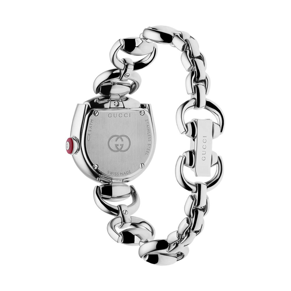 Gucci Horsebit 27x25mm Black Dial Steel Bracelet Watch
