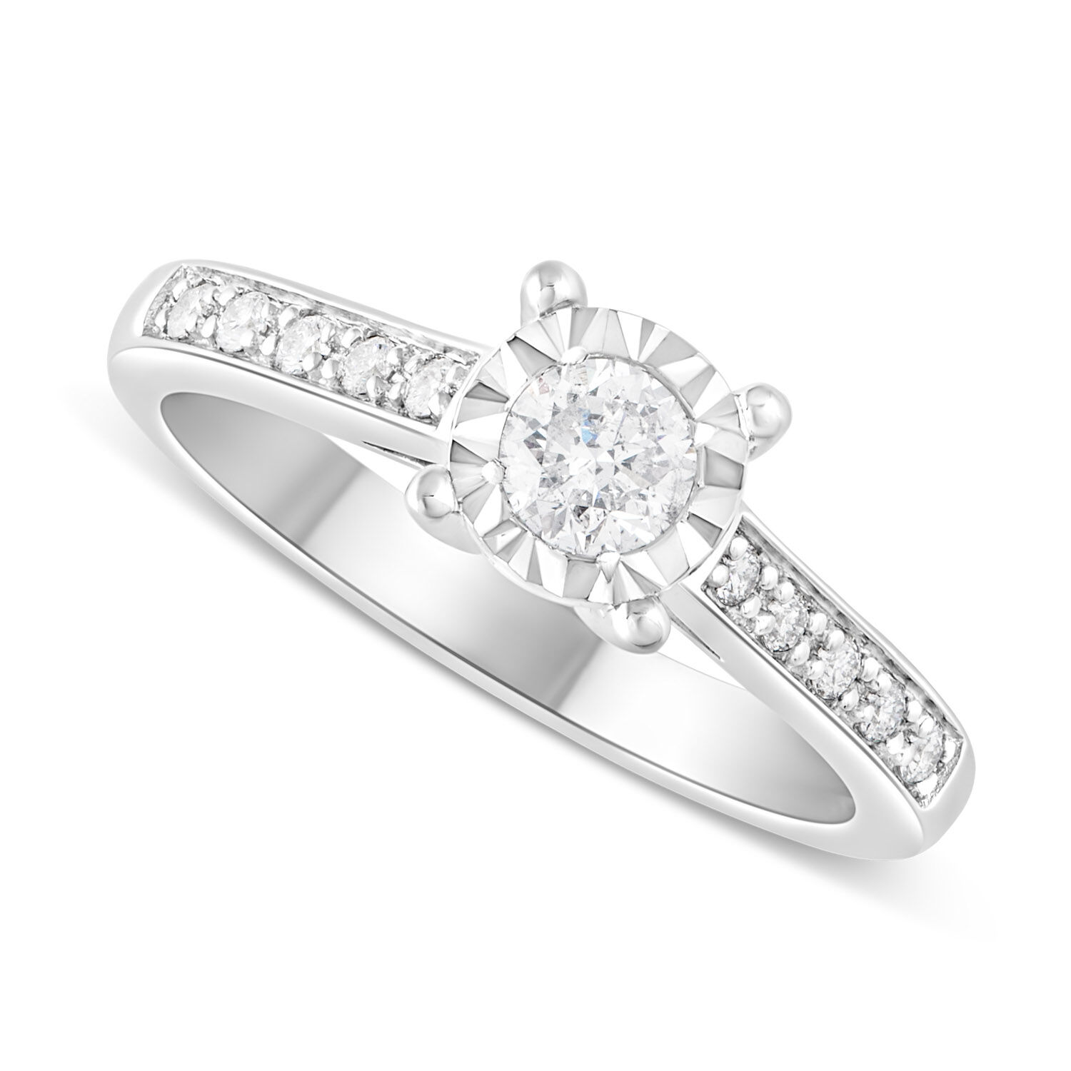 9ct white gold engagement sale rings